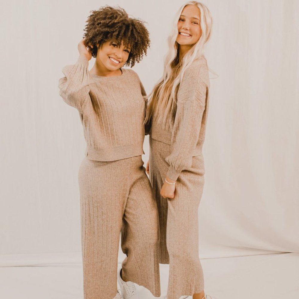 Pleated Sweater Set